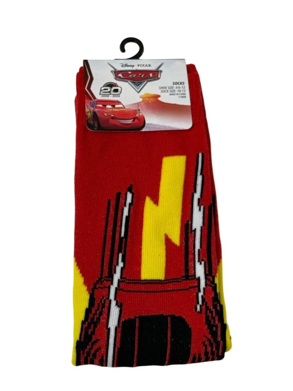 Disney Pixar Cars Lightning McQueen Speed Crew Socks NWT